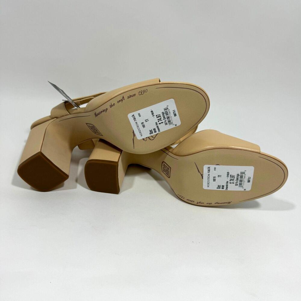 SARTO by Franco Sarto Women’s Size 11 Beige Flex Natalie Leather Sandal Heels - Picture 6 of 12
